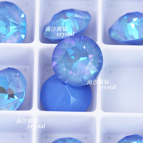 施华洛1088尖底L143D丝光蓝美甲