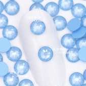 正品 施家2088平底圆形L163i天空蓝美甲饰品钻耳环耳钉宠物发夹diy