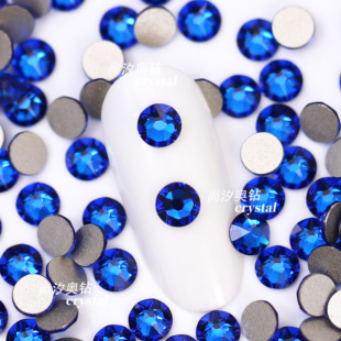 正品施家2088平底圆形243开普蓝美甲饰品钻耳环耳钉宠物发夹diy