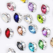 新品 施华洛4120鸽子蛋8 6mm全华手工美甲成品高品质美甲钻球