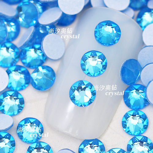 施家2088平底L134d电蓝色美甲钻