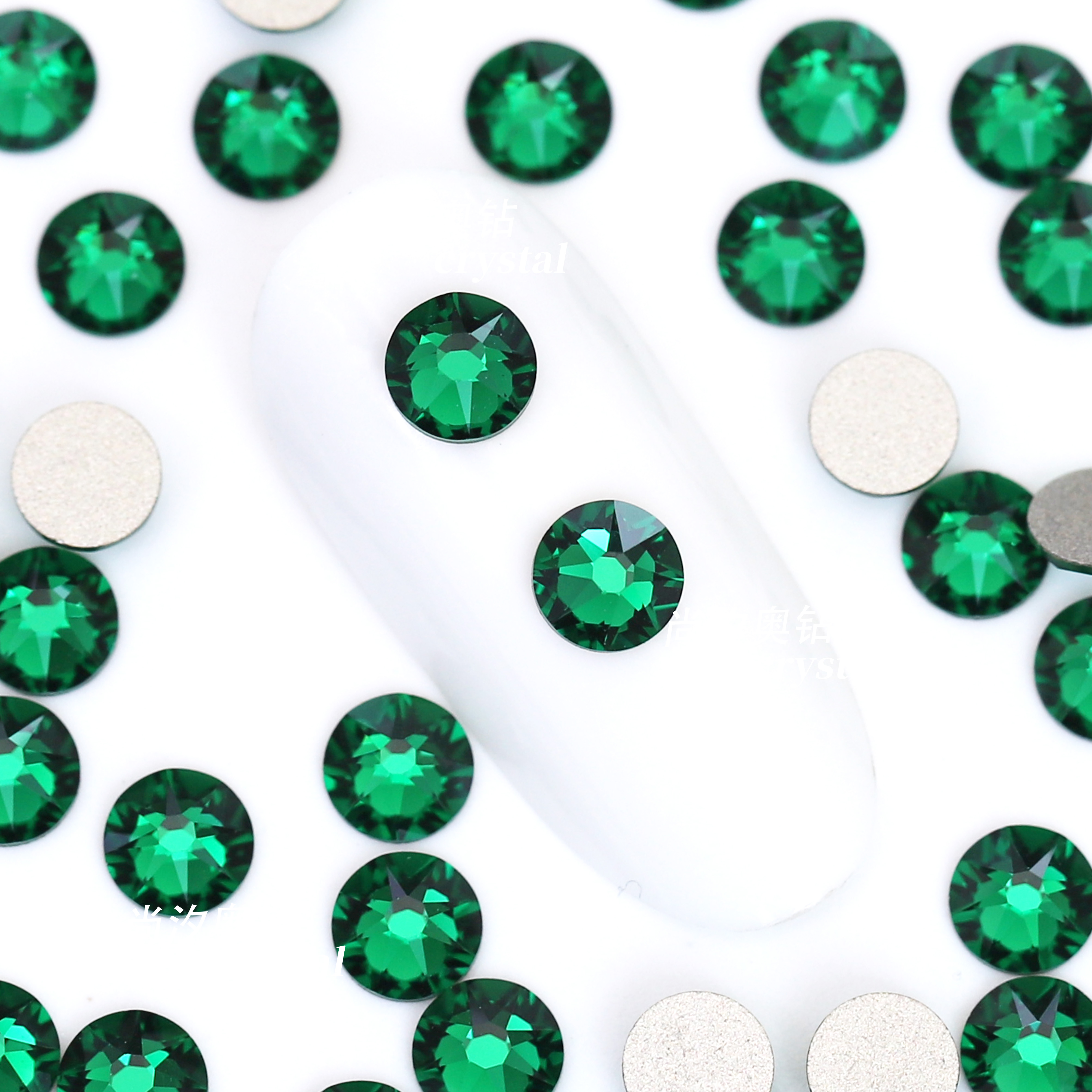 施华洛2088平底336帝王绿美甲钻