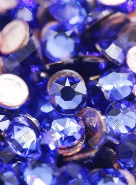 正品奥地利施家水晶华子2038HF206海洋之星宝蓝色 美甲钻平底烫钻