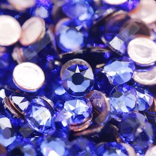 正品 美甲钻平底烫钻 奥地利施家水晶华子2038HF206海洋之星宝蓝色