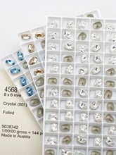 正品奥钻施家4568长方形8*6mm枕头尖底花式石