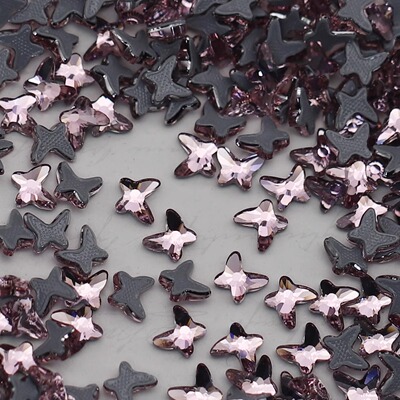 施家2855烫底蝴蝶指甲饰品