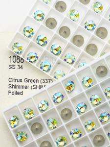 新品奥钻施家水晶1088闪烁系列SS34美甲尖底堆钻超闪圆形指甲饰品