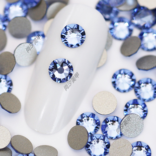 正品 施家2088圆钻211浅蓝色平底华子美甲钻奥地利水晶饰品钻