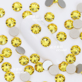 正品 施家2088圆钻226金黄水晶平底华子美甲钻奥地利水晶饰品钻