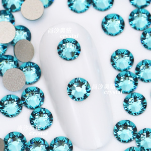正品施家2088平底圆形263浅翠兰美甲饰品钻耳环耳钉宠物发夹diy