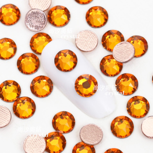 正品奥地利施家水晶华子1202深橙色平底美甲烫钻服装diy宠物发夹