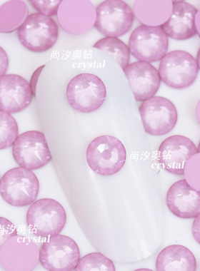 正品施家2088平底圆形L167i淡粉美甲饰品钻耳环耳钉宠物发夹diy