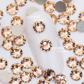 正品 施家2088平底圆形362浅蜜桃美甲饰品钻耳环耳钉宠物发夹diy