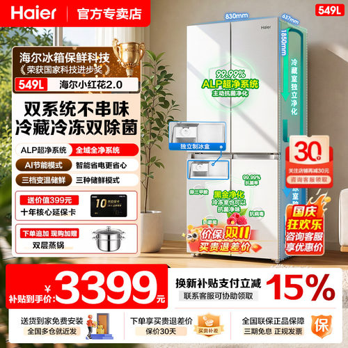 海尔双系统冰箱家用新品549升