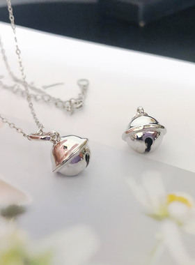 纯银铃铛挂饰编织儿童项链