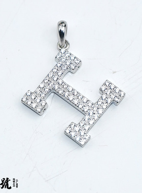 纯银镶钻字母挂饰日韩风吊坠