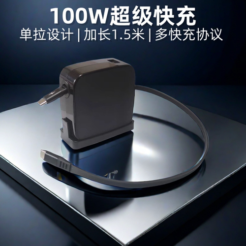 单头100Wtypec伸缩数据线快充