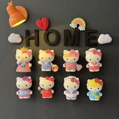 创意卡通KT猫立体冰箱贴磁贴