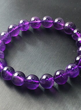 水晶未镶嵌简约天然紫手链透