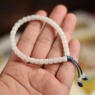 天然原色菩提根老型珠直切桶珠小尺寸细手链简约清新男女情侣手链