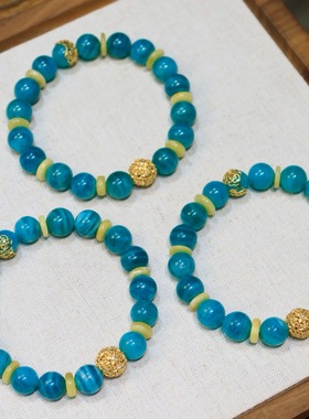 天然天河石手链女款单圈时尚百搭饰品礼物送女友闺蜜生日礼物