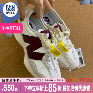 New Balance/NB 327系列女款低帮运动跑步鞋白灰红WS327KA/KB