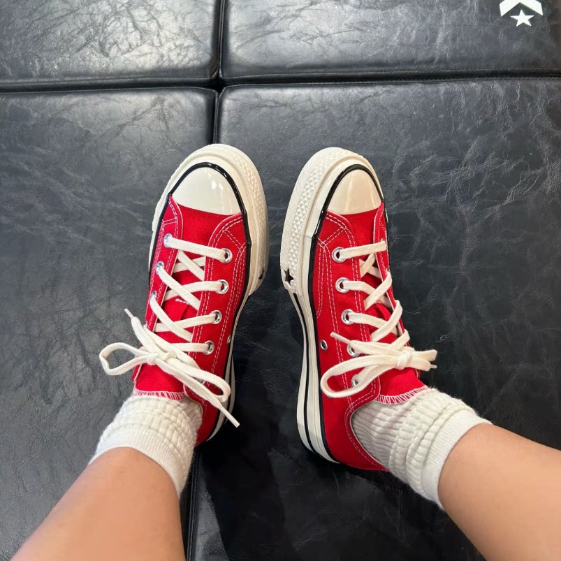 Converse CHUCK 70 X 舒适百搭低帮帆布鞋男女同款复古红A24235C
