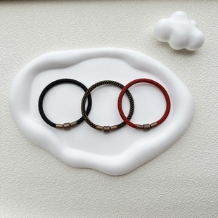 粗款编织绳转运珠不锈钢绳 charme XL系列转运珠可穿黑金色男5mm