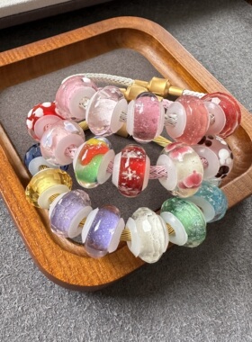 新款防滑硅胶琉璃珠串珠手工diy适配周家手绳水晶散珠隔片巨划算