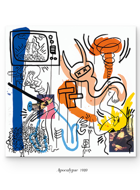 KeithHaring凯斯·哈林Apocalypse启示录 涂鸦波普现代家居装饰画