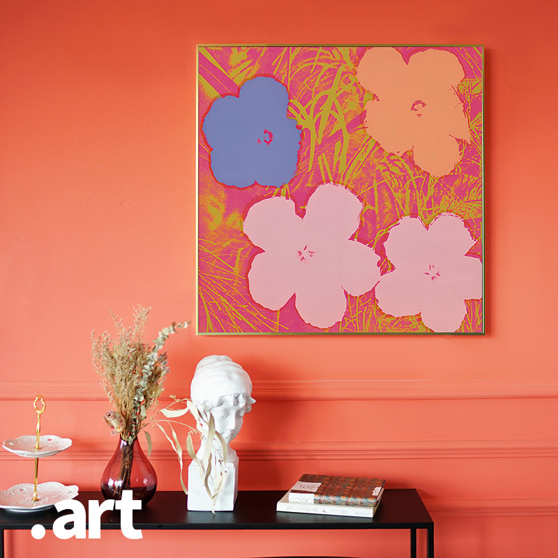 安迪沃霍尔andy warhol花 组合 波普艺术现代家居装饰画挂画