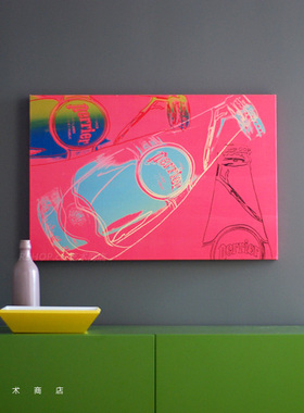 Absolute Vodka & Perrier 安迪沃霍尔AndyWarhol 波普餐边柜挂画