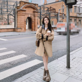 [现货】23年新款春装拼皮风衣浙宝B252-2328-P145-K218，女装风衣，浙宝252