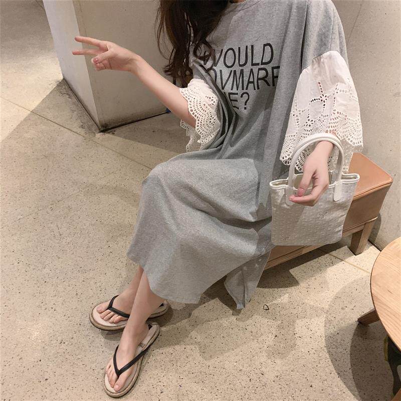 慵懒风印花绣花T桖长裙浙宝B252-812-P75-K138现货,女装连衣裙,浙宝252