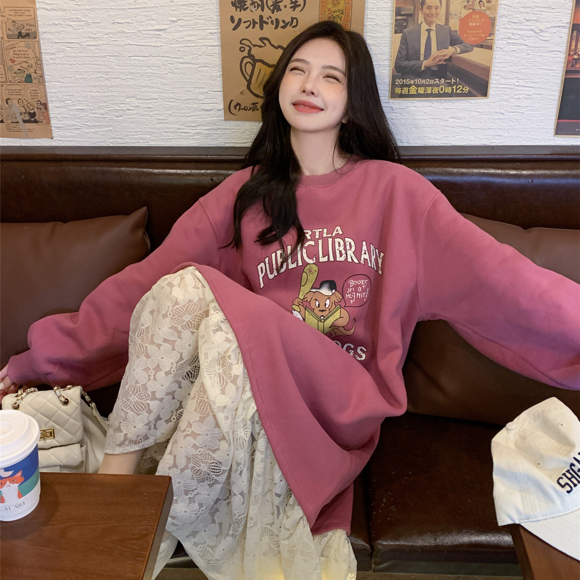 【现货】蕾丝拼接长款卫衣浙宝B252-2437-P125-K188现货，女装连衣裙，浙宝252