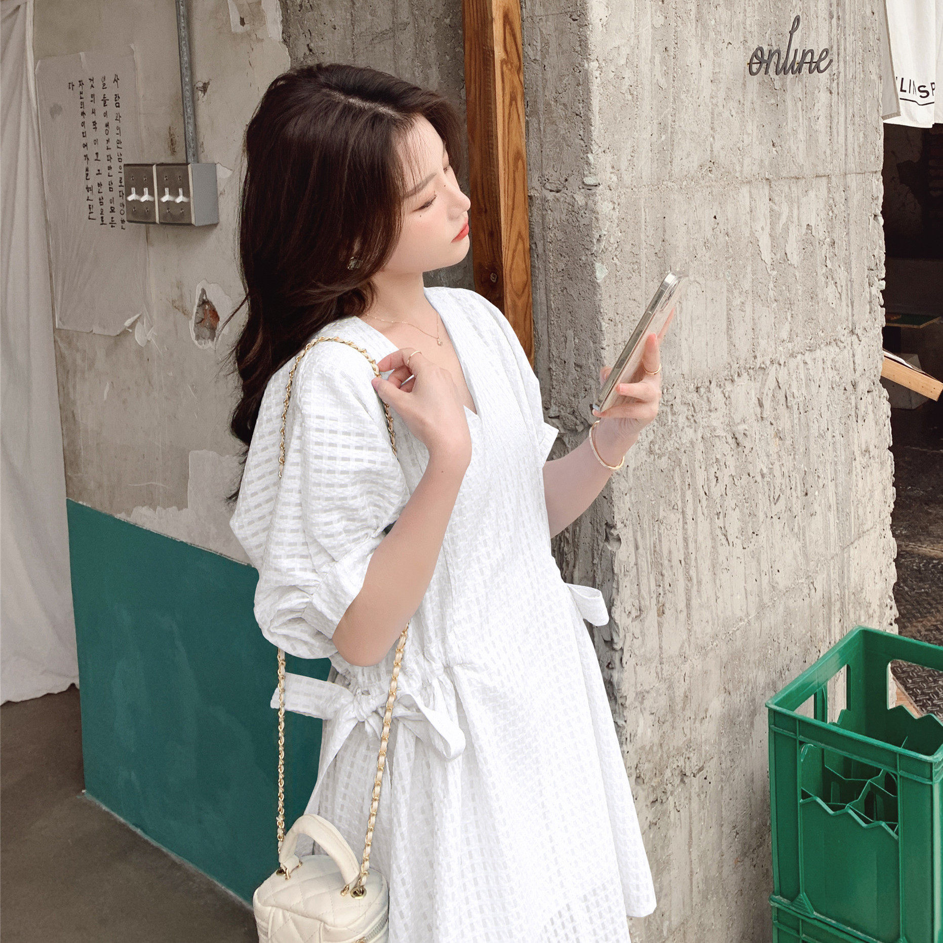 【现货】V领收腰连衣裙浙宝B252-2218-P100-K168现货，女装连衣裙，浙宝252