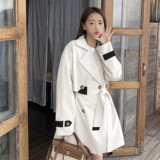 【现货】拼皮双排扣风衣款浙宝B252-2207-P140-k218，女装风衣，浙宝252