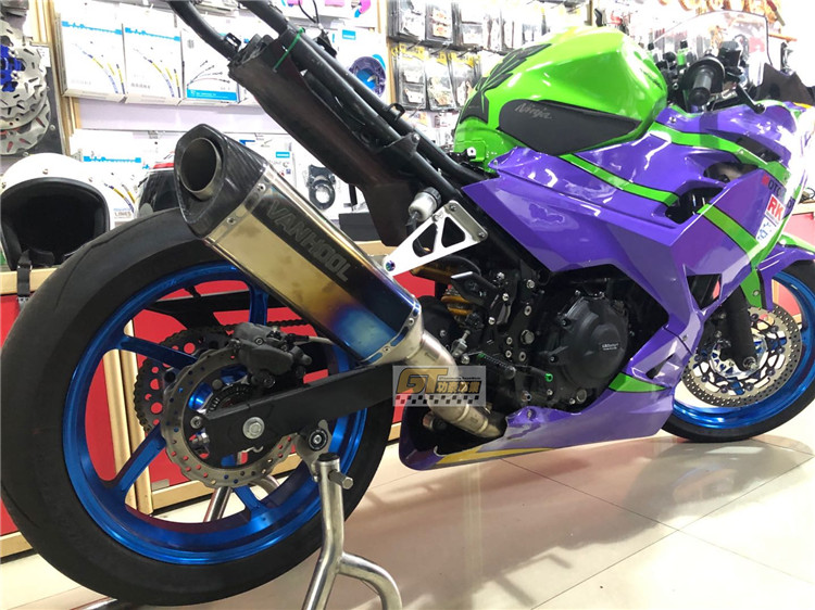 川崎400Ninja400 2018-2020 改装锻造轮毂 改装脚踏 排气管调节器