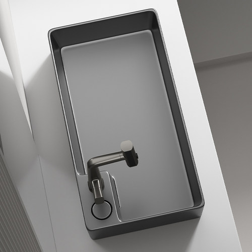 隐藏式下水洗手盆台上盆