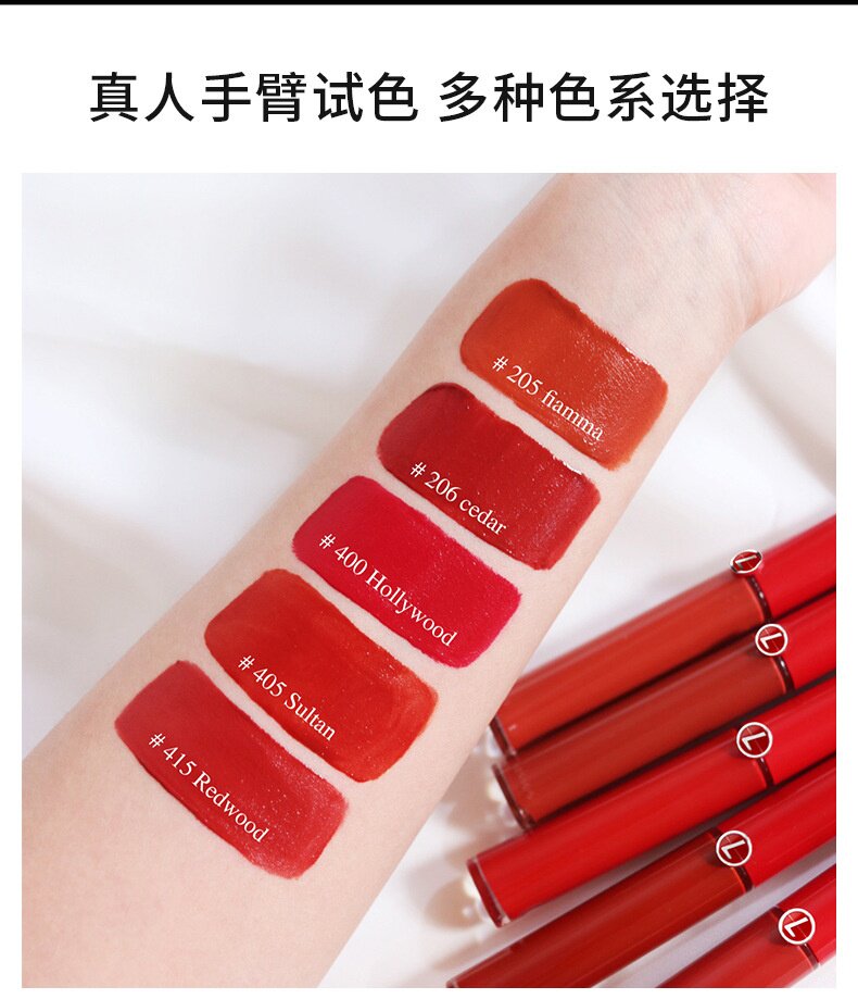柠檬家姬斯汀保湿唇釉丝绒哑光雾面不易掉色持久易上色不沾杯口红