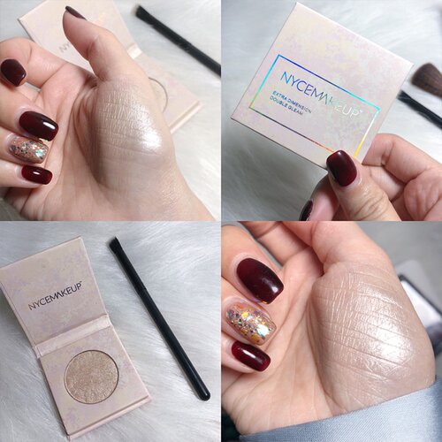 柠檬家NyceMakeup粉盒生姜色香槟色高光自然立体学生平价粉质细腻