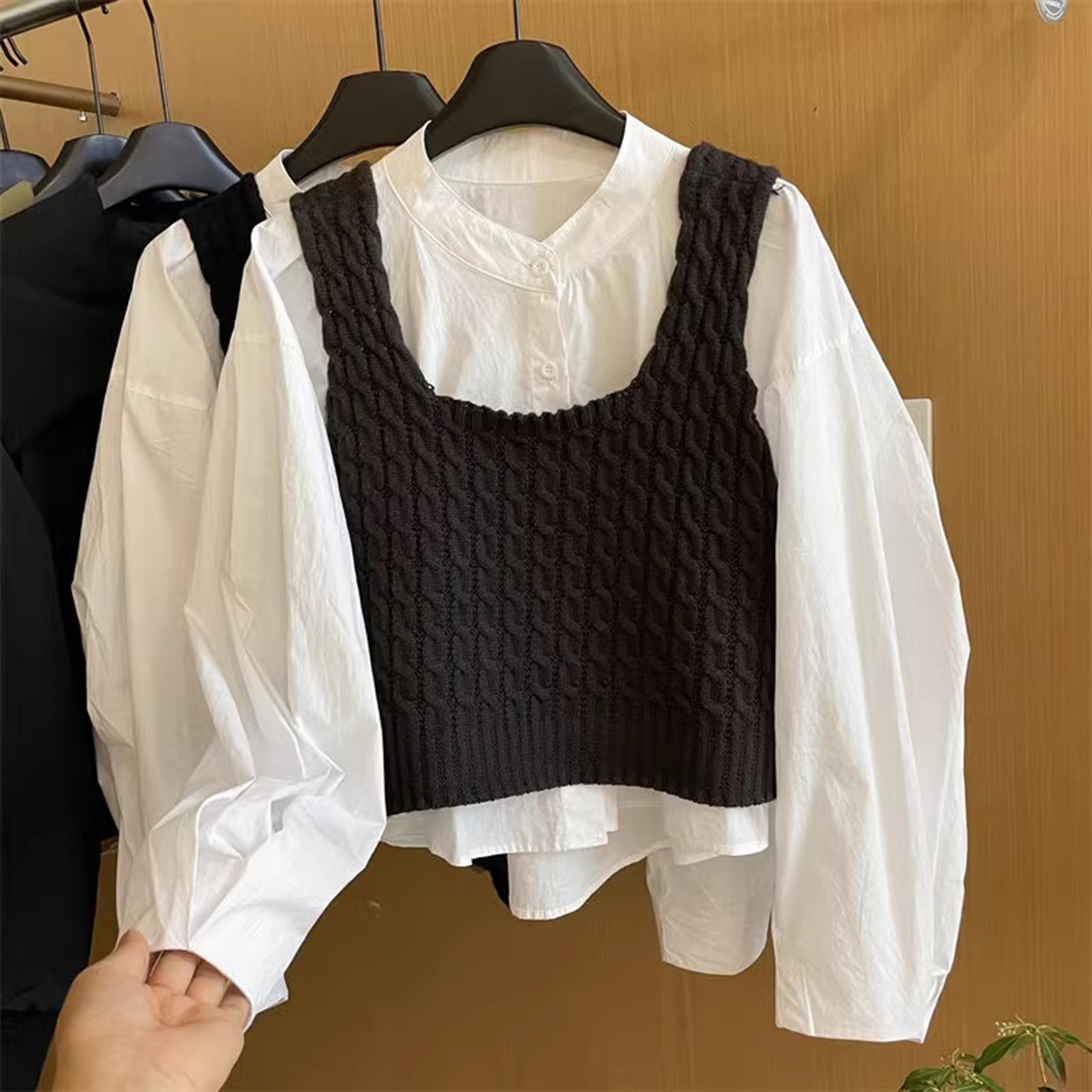 咖色麻花针织毛衣小马甲羊毛羊绒