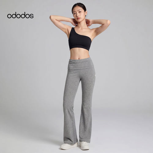 ododos微喇裤女瑜伽显瘦提臀高腰紧身运动喇叭裤外穿百搭健身神裤