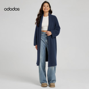 ododos 运动外套女针织开衫长款春秋季外穿瑜伽健身气质薄款上衣