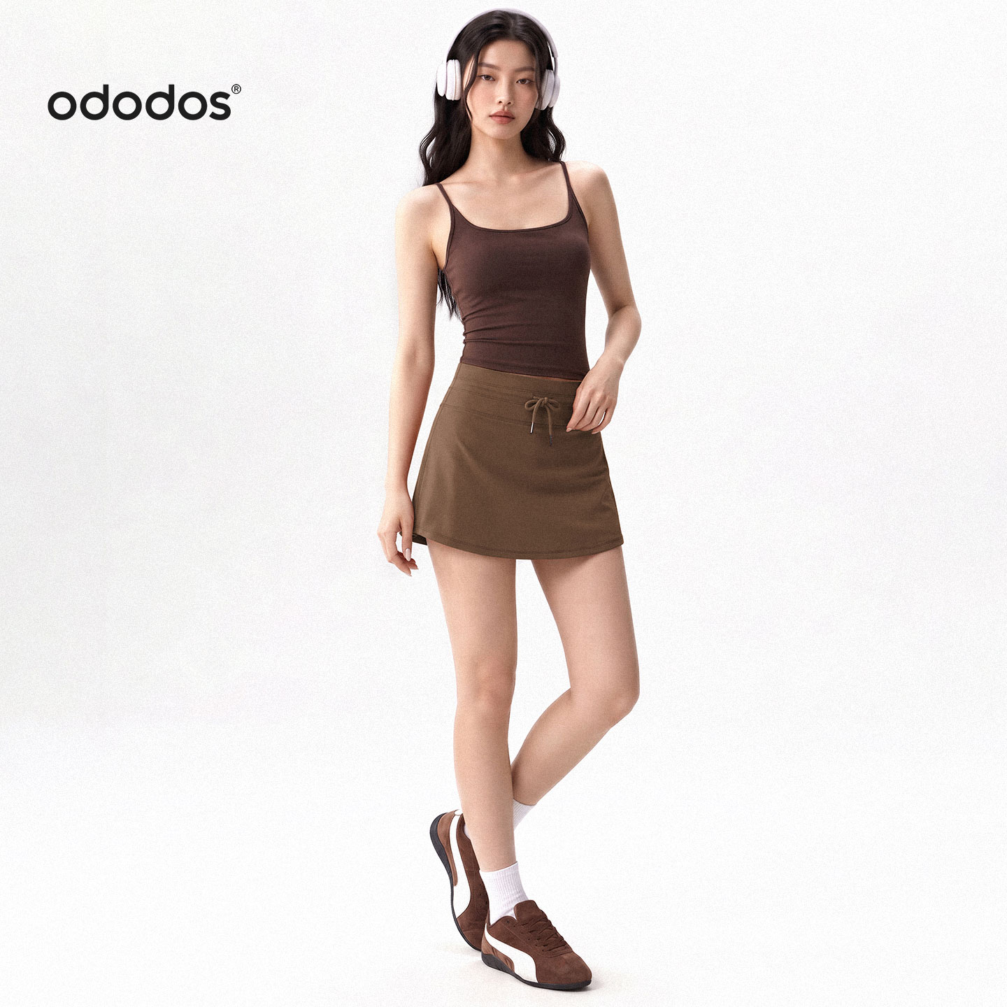 ododos 高腰瑜伽健身跑步短裙女网球裙A字运动短裤裙丨odLIFT系列