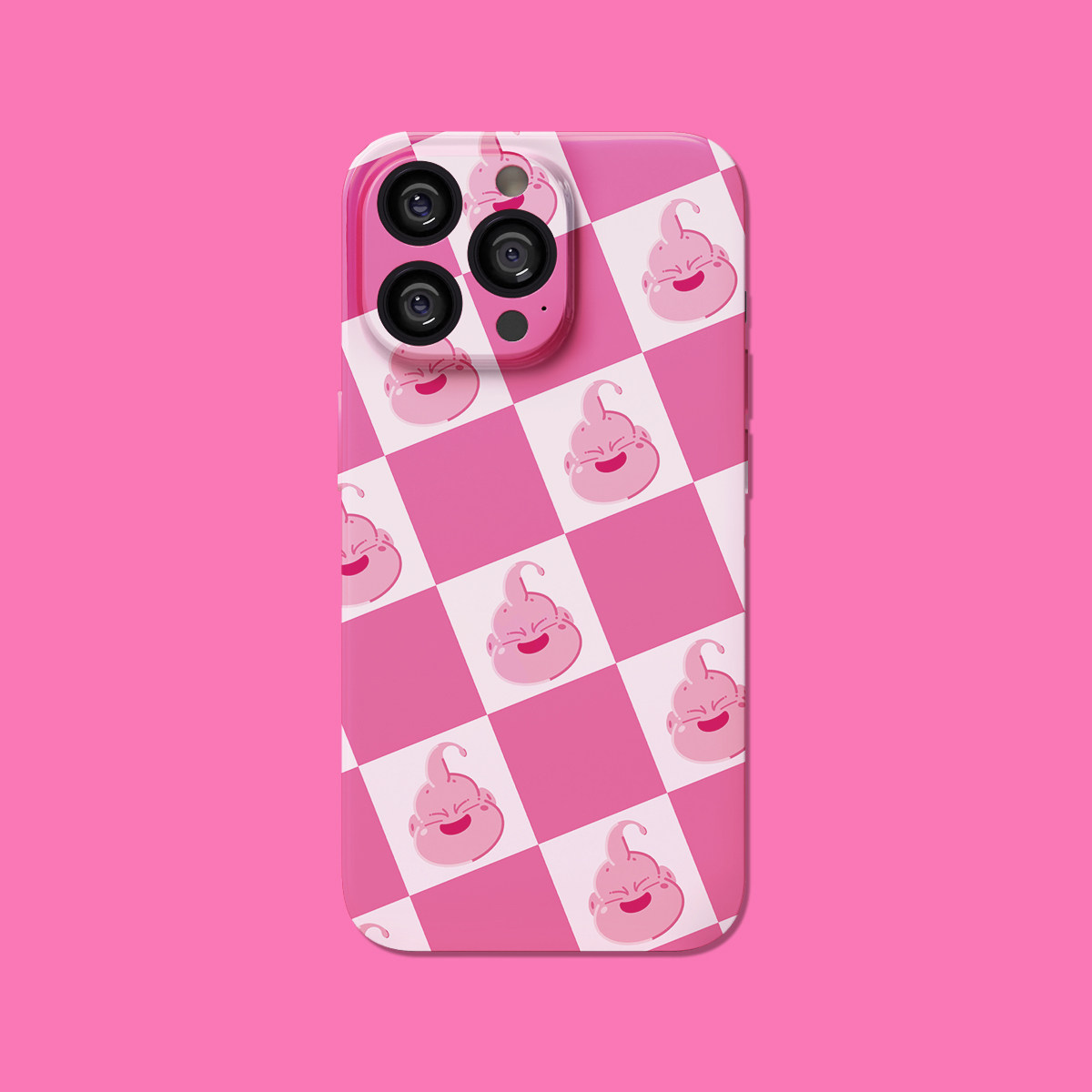 七龙珠魔人布欧原创适用iPhone15promax小众动漫小米亮面磨砂华为13硬壳可爱粉色磁吸情侣苹果14plus手机壳女