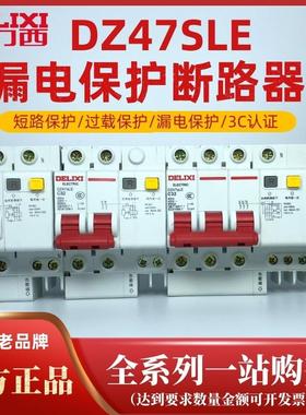 漏电保护器DZ47sLE空开带漏保1P2P3P4P漏电断路器63A32A40A