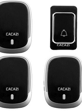 K01黑色一拖三家用无线电子门铃 远距离交流老人紧急呼叫器