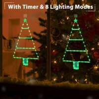 New decorative hanging lights for climbing stairs, Christmas tree LED Christmas lights, string lights, colored lights, battery cross-border triangle thumbnail 2