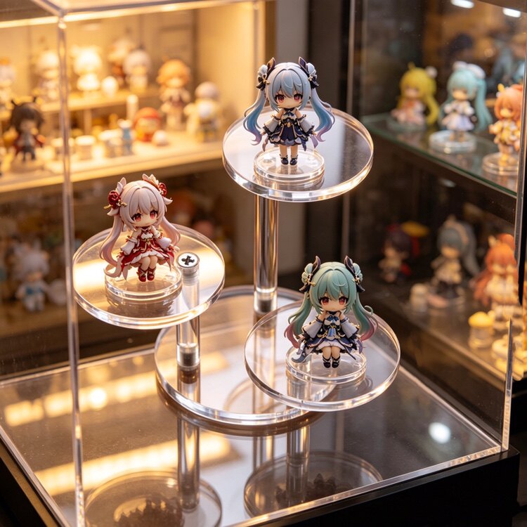 亚克力多层透明阶梯架手办模型玩具茶壶香水展示架柜子分层博古架图片
